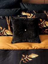 Next Ted Baker Black Branded Button Velvet Cushion 50 x 50 cm- Buy online at McGrocer
