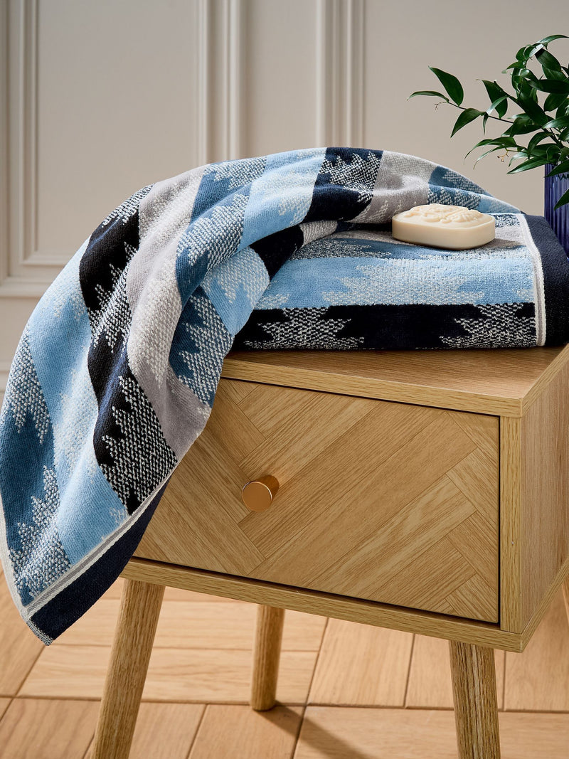 Bedeck of Belfast Indigo Kayah cotton towel, UK version