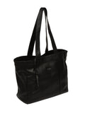 Cultured London black stripe Gisella leather tote bag, UK version
