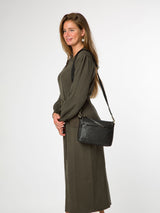 Next Pure Luxuries London Celestine Black Leather Cross Body Bag- Buy online at McGrocer