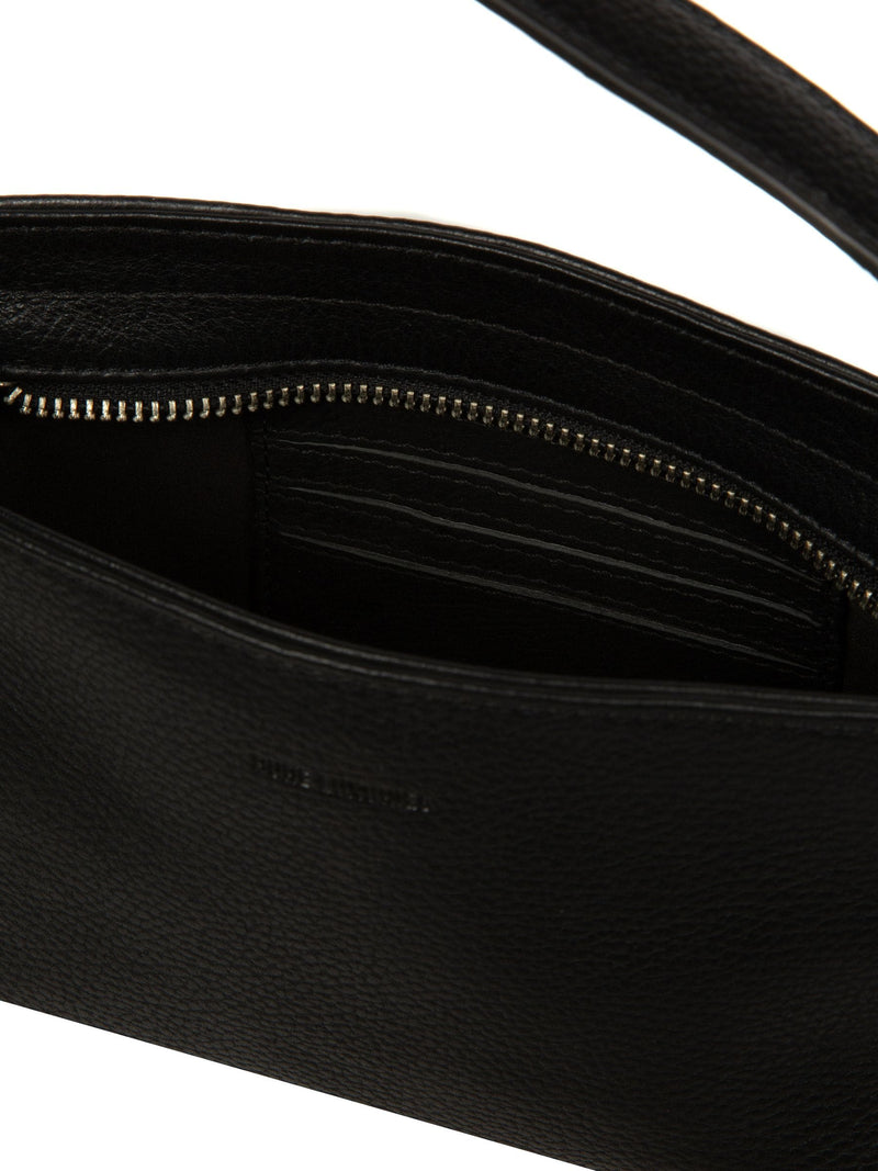 Pure Luxuries London black Rosamund leather grab bag (British brand)