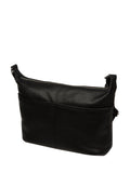 Cultured London black Ondine leather shoulder bag - British product