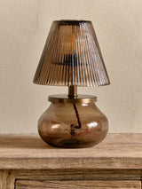 Next Nkuku Brown Smoke Dimalai Glass Table Lamp- Buy online at McGrocer