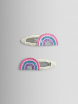 Next JoJo Maman Bébé Multi Colour 2-Pack Rainbow Hair Clips- Buy online at McGrocer