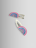 JoJo Maman Bébé Multi Colour 2-Pack rainbow hair clips (British brand)