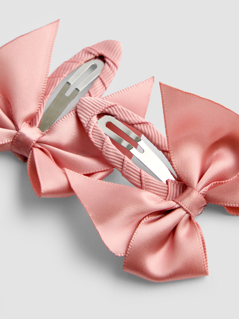 JoJo Maman Bébé pink bow hair clips 2 pack, UK version