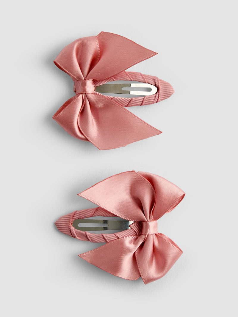 JoJo Maman Bébé pink bow hair clips 2 pack, UK version