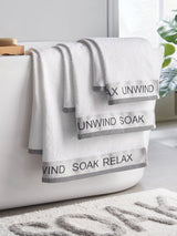 Next Catherine Lansfield Relax and Unwind White 4 Piece Towel Set- Buy online at McGrocer
