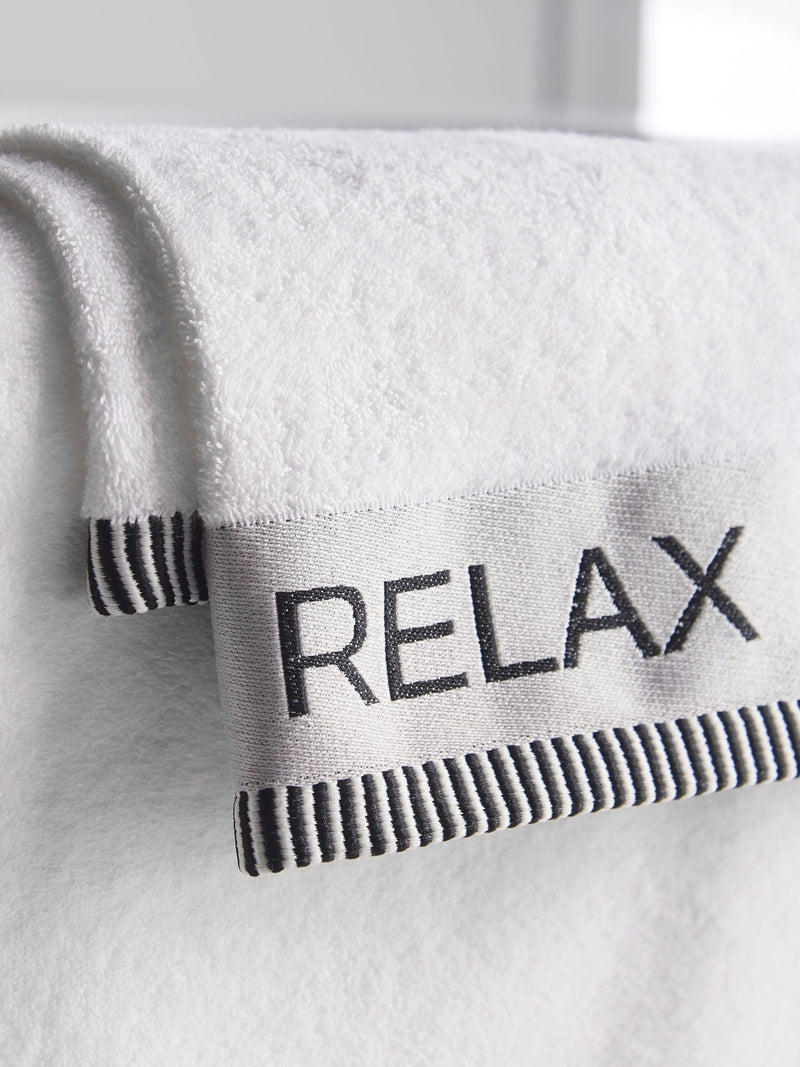 Catherine Lansfield white relax and unwind towel set (British brand)