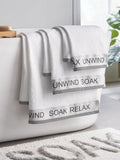 Catherine Lansfield white relax and unwind towel set (British brand)