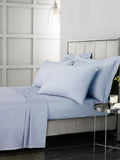 Bianca cotton sateen pillowcase set blue 50x75cm, imported from the UK