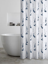 Next Catherine Lansfield White Salcombe Boats Shower Curtain 180x180cm- Buy online at McGrocer