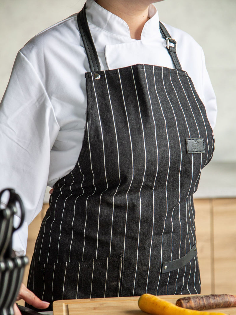 MasterChef Black Signature chef apron, imported from the UK