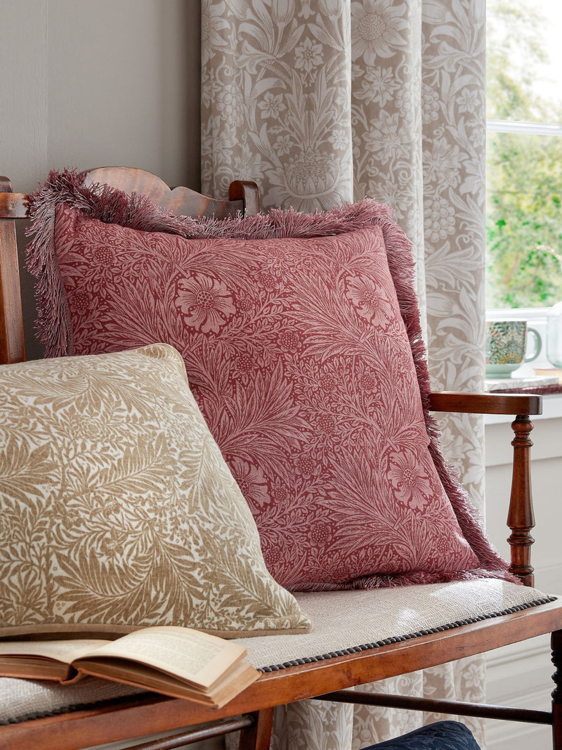 William Morris At Home Brick Pink Marigold cushion - British product