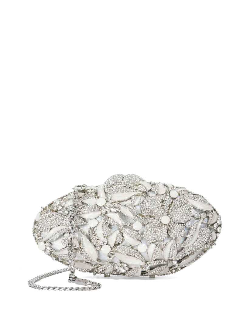 Dune London Silver Brides clutch bag (British brand)