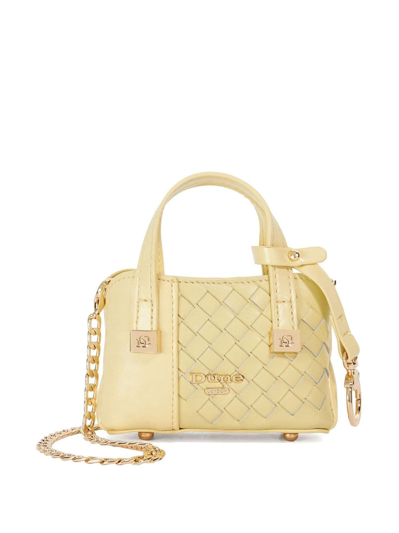 Dune London micro bag charm yellow (British brand)