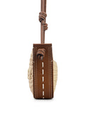 Radley Camden raffia small shoulder bag with leather trims, UK version