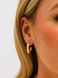 Jon Richard gold tone crystal hoop earrings 15mm, UK version