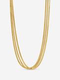 Jon Richard gold tone waterproof multirow snake chain necklace 16 inch (British brand)