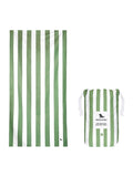 Dock & Bay green quick dry beach towel, UK version