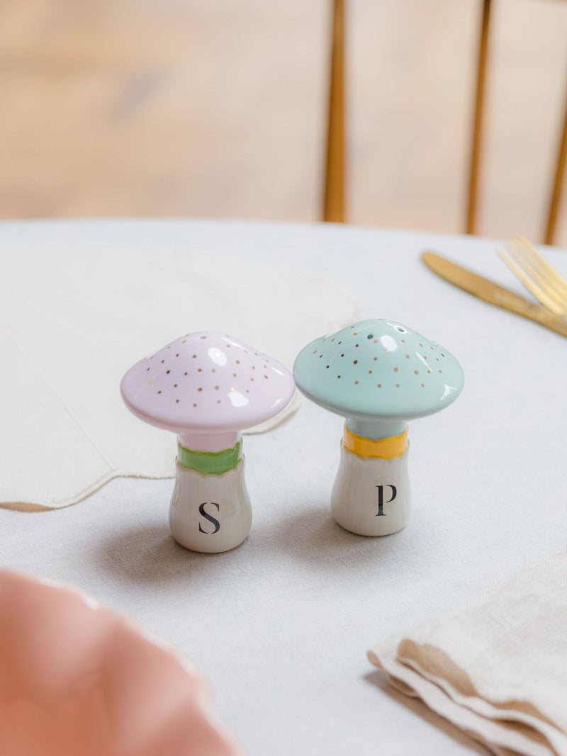 Yvonne Ellen mushroom salt pepper shakers dolomite ceramic (British brand)