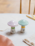 Yvonne Ellen mushroom salt pepper shakers dolomite ceramic (British brand)