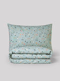 2 Pack Teal Blue Terrazzo Duvet Cover and Pillowcases Set