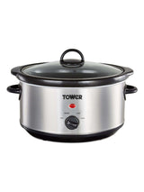 Next Tower Silver 3.5L Stainless Steel Slow Cooker- Buy online at McGrocer
