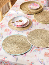 Next Set of 4 Natural Colour Edge Placemats in Holder- Buy online at McGrocer