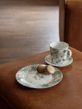 Laura Ashley porcelain mugs set of 4 in teal green, UK version