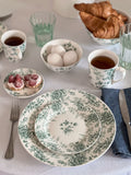 Laura Ashley Set of 4 Teal Green Thurston Bloom 26cm Dinner Plates
