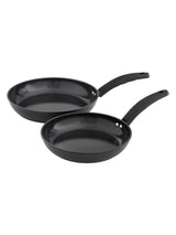 Next Swan Black Stealth Ceramic Non-Stick Frying Pan Set 24cm & 28cm- Buy online at McGrocer