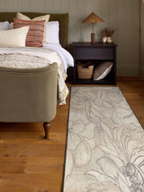 Next Hug Rug Natural and Grey Art Floral Print Washable Runner 75x220 cm- Buy online at McGrocer