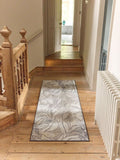 Hug Rug natural grey art floral runner 75x220cm - British product