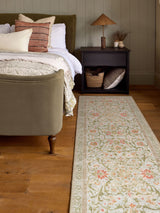Next Hug Rug Beige and Green Floral Print Country Paisley Washable Runner 75x220 cm- Buy online at McGrocer