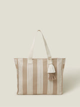 Next Accessorize Natural Large Stripe Beach Tote Bag- Buy online at McGrocer
