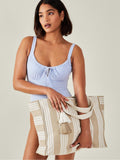 Accessorize natural large stripe beach bag, UK version