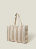 Accessorize natural large stripe beach bag, UK version