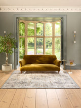 Next Hug Rug Gold and Grey British Made Washable Baroque Rug- Buy online at McGrocer