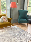Hug Rug washable art floral print rug - British product