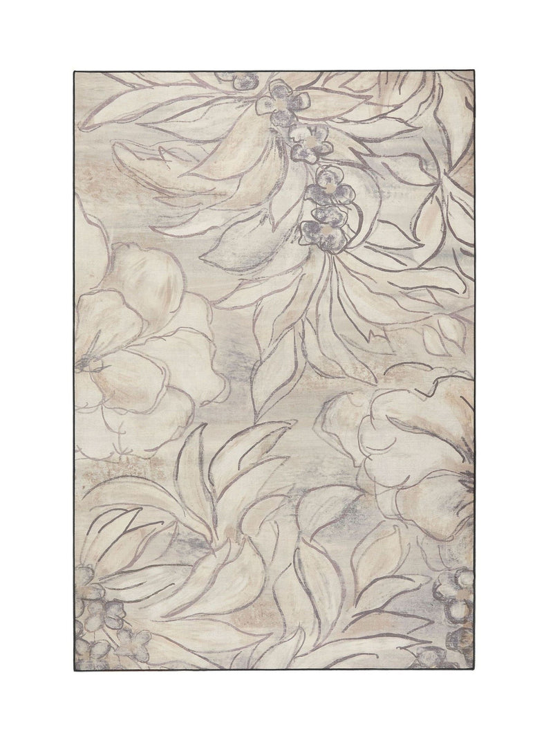 Hug Rug washable art floral print rug - British product