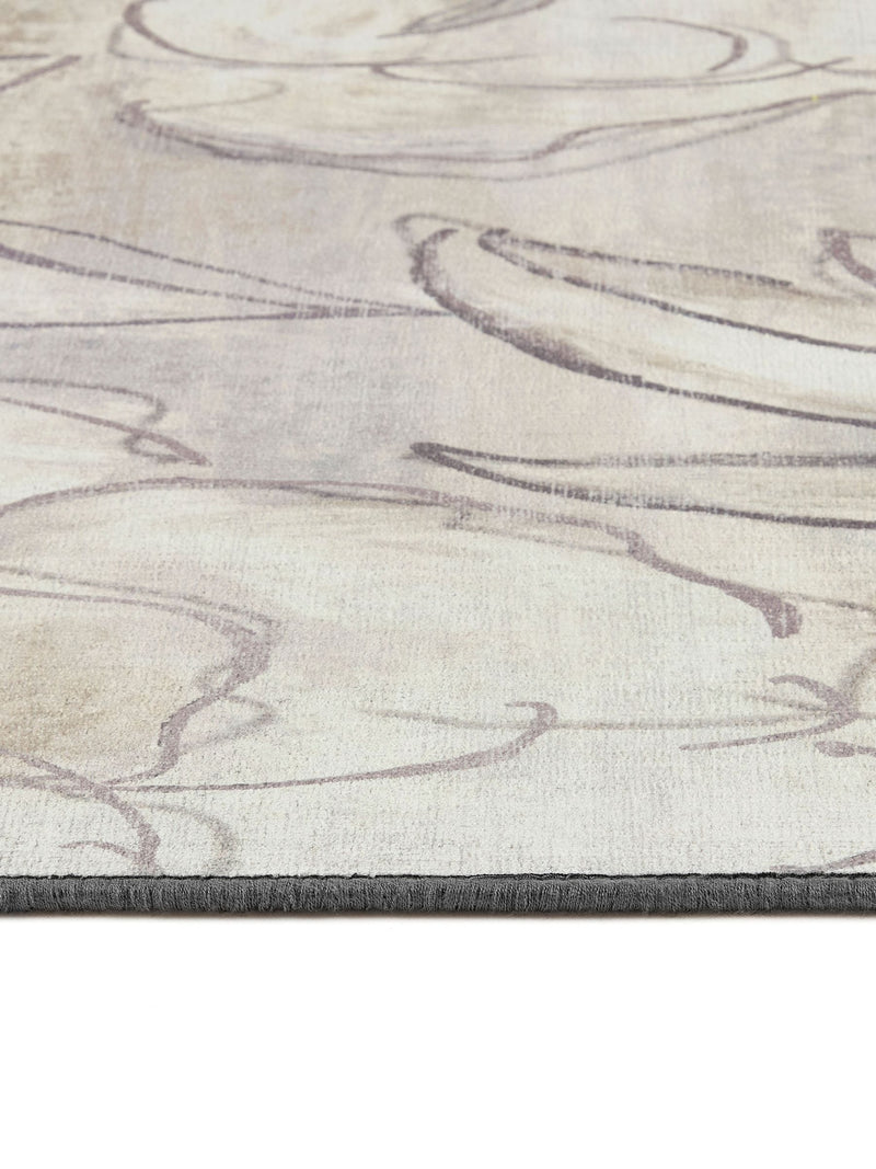 Hug Rug washable art floral print rug - British product