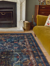 Next Hug Rug Midnight Paisley Navy Blue Washable Rug- Buy online at McGrocer