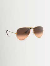 Next Ray-Ban Brown Large Aviator Metal Pilot Sunglasses- Buy online at McGrocer