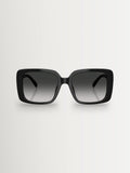 Coach square sunglasses black frame grey gradient lenses - British product