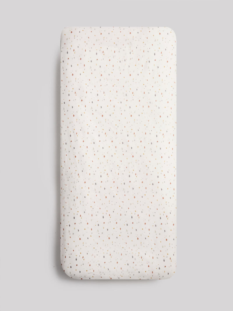 Blue terrazzo fitted sheets 2 pack for baby beds - British product