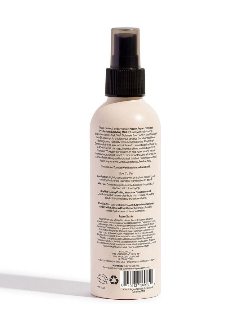 Kitsch argan oil heat protectant styling mist - British product