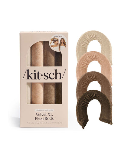 Next Kitsch XL Velvet Heatless Curling Flexi Rods Eucalyptus Hair Curling Rods- Buy online at McGrocer