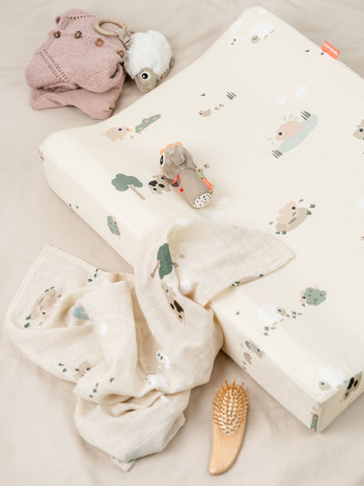 Next Done by Deer Natural Tiny Farm Changing Pad 50 x 65 x 10 cm- Buy online at McGrocer