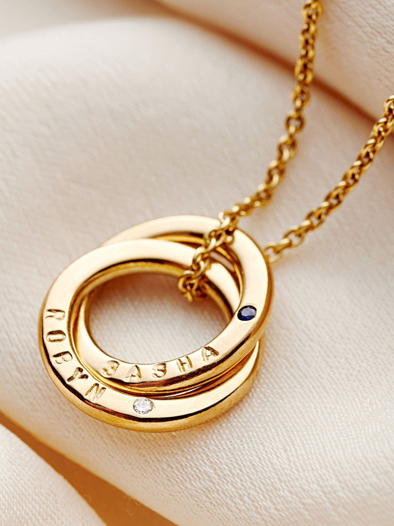 Posh Totty mini gold tone personalised birthstone necklace (British brand)
